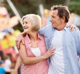 senior couple at the state fair